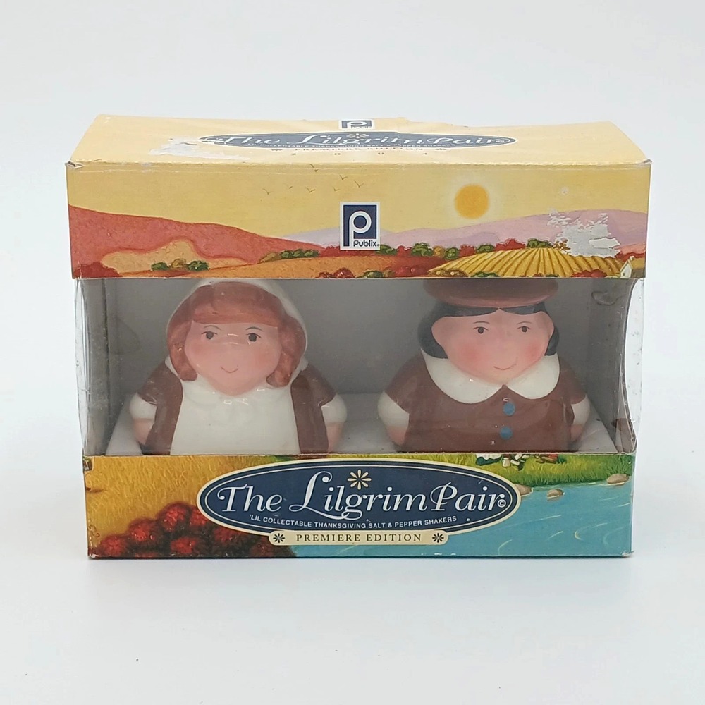 The Pilgrim Pair Salt & Pepper Shakers Limited Edition LiLGRIM Publix